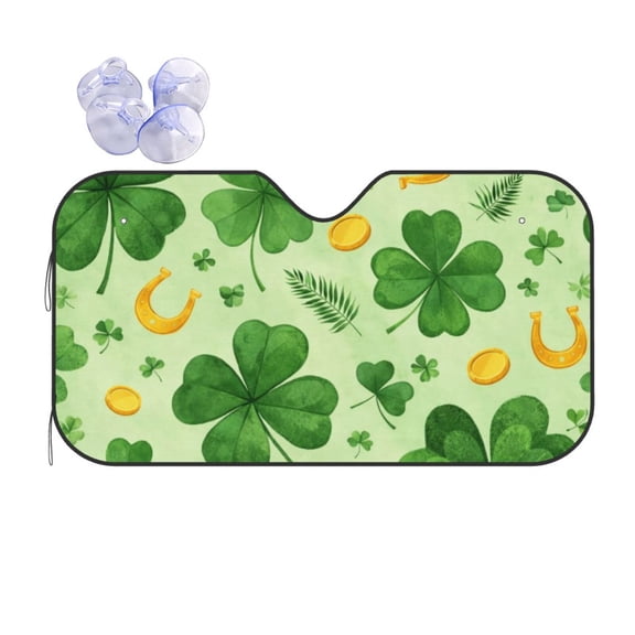 St. Patrick’s Day Car Windshield Sun Shade Universal Fit Auto Sun Visor Protector