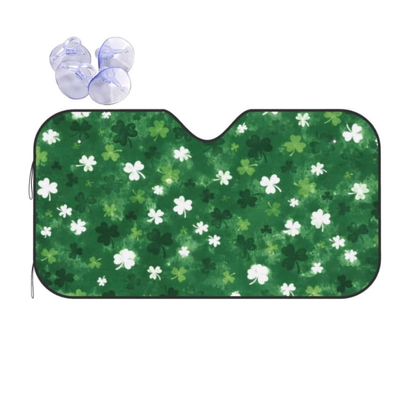 St. Patrick's Day Car Windshield Sun Shade Universal Fit Auto Sun Visor Protector