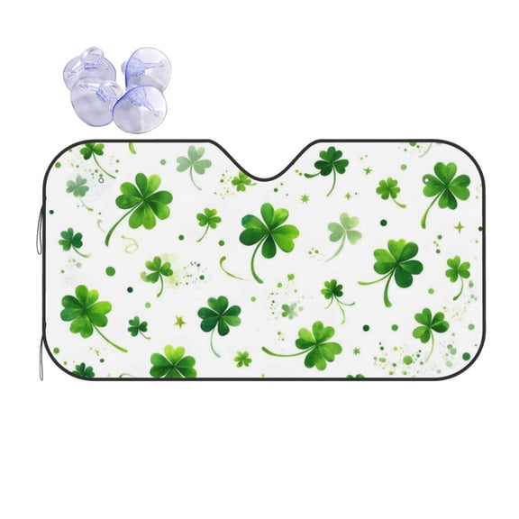 St.Patrick's Day Car Windshield Sun Shade Universal Fit Auto Sun Visor Protector
