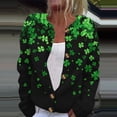 thumbnail image 1 of St. Patrick's Day Cardigan for Women Long Sleeve Button Down Shamrock Lucky Irsh Pattern Cardigan Tops Open Front Knit Sweaters Coat, 1 of 5
