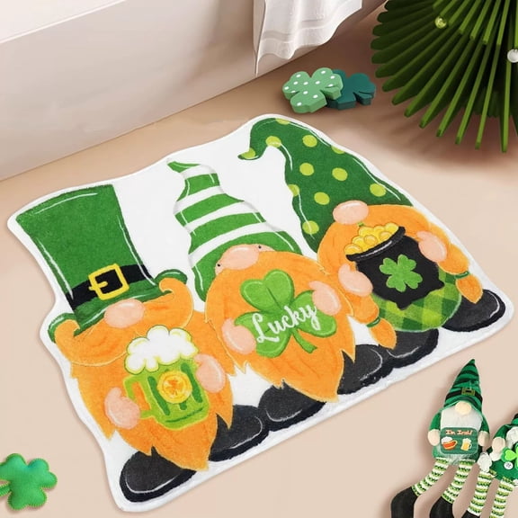 St. Patrick's Day Carpet Shaped Seat Blanket Shamrock Decor for Festive Parties, Soft & Durable Flannel for Comfortable Seating, Perfect for Home Decor, Parades, and Irish Themed Celebrations