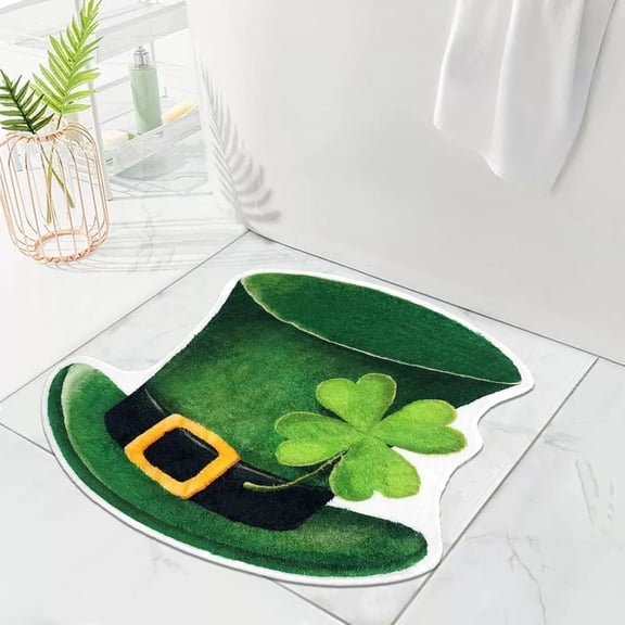 St. Patrick's Day Carpet Shaped Seat Blanket Shamrock Decor for Festive Parties, Soft & Durable Flannel for Comfortable Seating, Perfect for Home Decor, Parades, and Irish Themed Celebrations