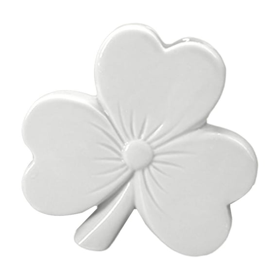 St Patrick's Day Ceramic Shamrock Vase, Clover Shaped Flower Holder for Home Decor or Irish Holiday Party Table Arrangement, St Patrick's Centerpiece Decorative Vase