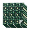 thumbnail image 1 of St. Patrick's Day Cloth Napkins, Dark Green Lucky Shamrock Leaves Spring Washable and Reusable Dinner Napkins Set of 4, Table Napkin for Kitchen Party Birthday Wedding Hotel Housewarming 20"x20", 1 of 9