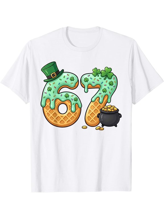 St Patrick’s Day Clover 6 7 Viral Meme Funny T-Shirt