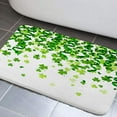 thumbnail image 1 of St. Patrick's Day Clover Bathroom Rugs, Green Clover Shamrock Irish Shamrock Non-Slip Bath Rugs, St patricks Day Clover Bathroom Rug Mat 19X31inch, Extra Soft and Absorbent Bath Rugs, 1 of 3