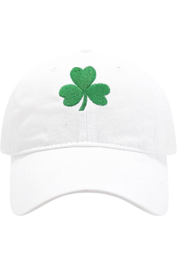 St. Patrick's Day Clover Cap, Adjustable Embroidered Lucky Green Shamrock Baseball Cap for Ireland Men Women Party Gift