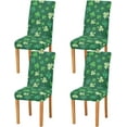 thumbnail image 1 of St. Patrick''s Day Clover Chair Covers Set of 4, Stretch Kitchen Chair Slipcovers Washable Removable Dining Chair Covers Protector for Dining Room, Hotel and Ceremony, 1 of 5