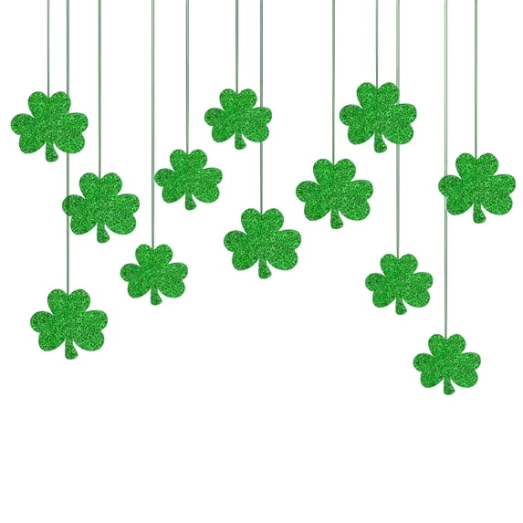 St. Patrick's Day Clover Pull String Flag Banner, Festive Party Decoration for Home, Door, and Event, Green Themed Holiday Banner to Celebrate Irish Tradition and Good Luck