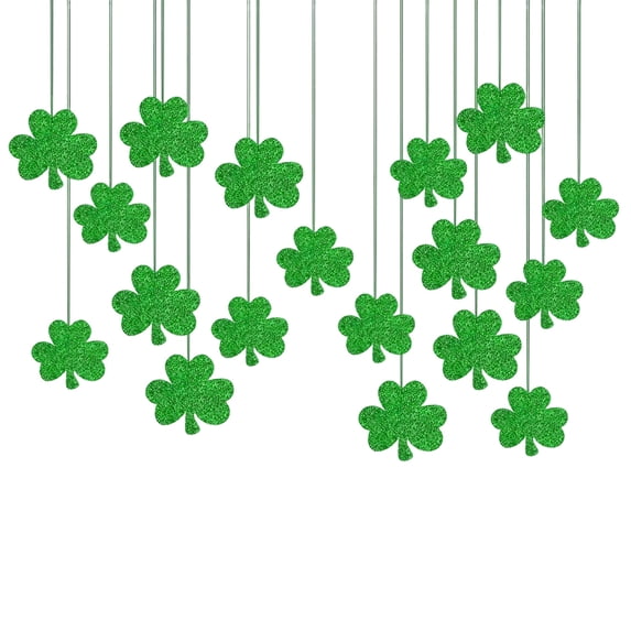 St. Patrick's Day Clover Pull String Flag Banner, Festive Party Decoration for Home, Door, and Event, Green Themed Holiday Banner to Celebrate Irish Tradition and Good Luck