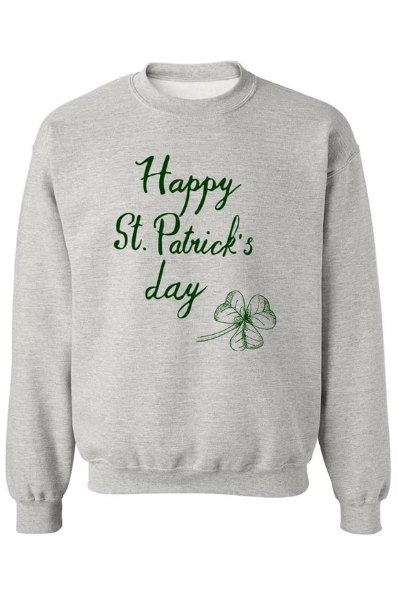 St. Patrick's Day Clover Sweatshirt Men -Image by Shutterstock, Male Medium