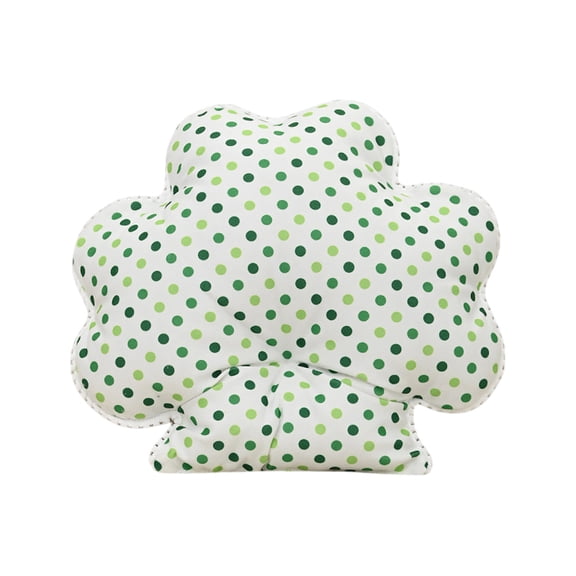 St. Patrick’s Day Clover Throw Pillow – 15.7x15.7in Green Holiday Linen Cushion for Sofa, Bed or Farmhouse Décor, Festive Shamrock Design Gift for Home