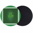 thumbnail image 1 of St. Patrick's Day Coasters Set of 2, Absorbent Coasters for Drinks, Green Shamrock Wooden Spring Coaster for Desk Coffee Table Protection, Home Decor House Warming Gifts 4", 1 of 8
