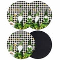 thumbnail image 1 of St. Patrick's Day Coasters Set of 4, Absorbent Coasters for Drinks, Gnomes Gold Coin Shamrock Checkered Plaid Coaster for Desk Coffee Table Protection, Home Decor House Warming Gifts 4", 1 of 8