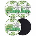 thumbnail image 1 of St. Patrick's Day Coasters Set of 4, Absorbent Coasters for Drinks, Lucky Shamrocks Green Car Country Plants Coaster for Desk Coffee Table Protection, Home Decor House Warming Gifts 4", 1 of 8