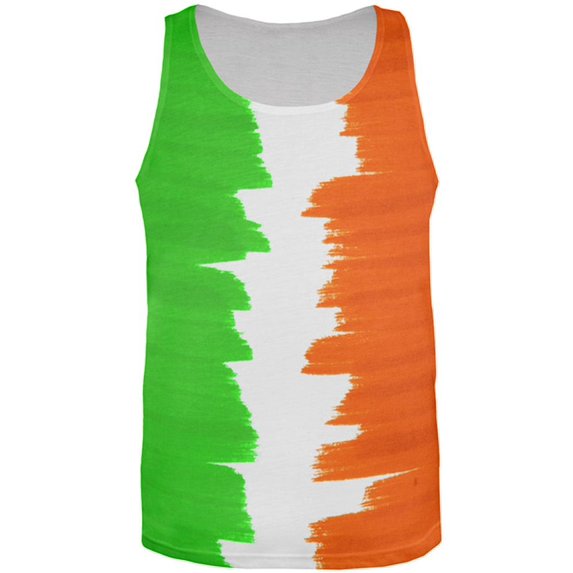 St Patrick's Day Color Me Irish All Over Mens Tank Top Multi SM