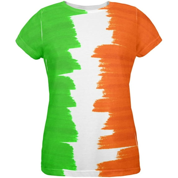 St Patrick's Day Color Me Irish All Over Womens T Shirt Multi X-LG