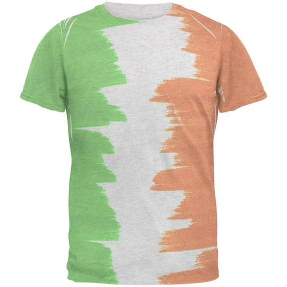 St Patrick's Day Color Me Irish Men's Soft T-Shirt Heather White SM
