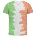 thumbnail image 1 of St Patrick's Day Color Me Irish Mens Soft V-Neck T Shirt Heather White 2XL, 1 of 2