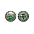 thumbnail image 1 of St Patrick's Day Commemorative Coin, Green Shamrock and Cityscape Decorative Medallion for Holiday Display or Gift, St Patrick's Party Supplies, 1 of 7