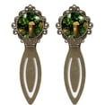 thumbnail image 1 of St. Patrick's Day Copper-Colored Lace Bookmarks Set of 2 - Stainless Steel Book Accessories for Book Lovers and Readers, 1 of 5