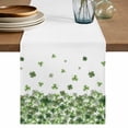 thumbnail image 1 of St. Patrick's Day Cotton Linen Table Runner for Dining Kitchen, Spring Farmhouse Luck Leaves Falling Wedding Outdoor Party Tablerunners, Dresser Scarf Coffee Tablecloth Runners 13x60 Inches, 1 of 9