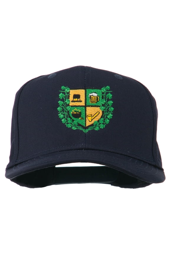 St Patrick's Day Crest Embroidered Cap - Navy OSFM