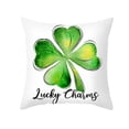 thumbnail image 1 of St. Patrick's Day Cushion Cover Home Decor Pillowcase Clover Green Hat Printed Pillow Cover Beannachtal na Feile padraaig oraibh, 1 of 5