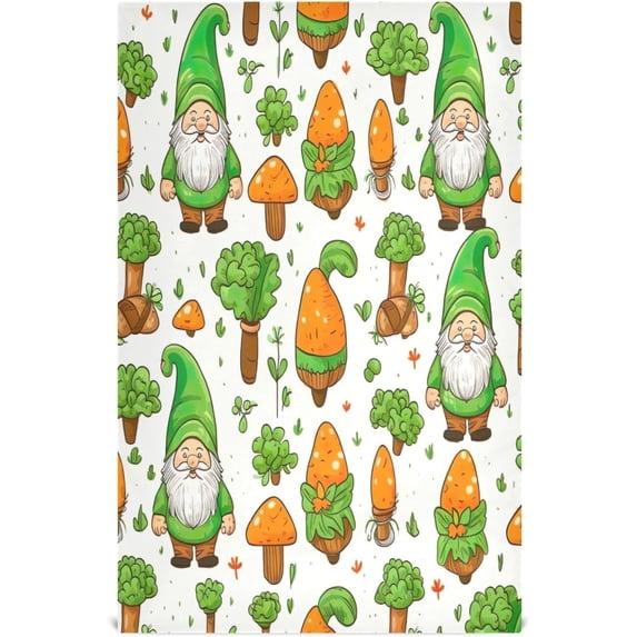 St. Patrick's Day Cute Gnome Kitchen Dish Towel Set,Drying Kitchen Towels Tea Towels Gift Set for Drying Cleaning Cooking Baking 6Pcs Wash cloth