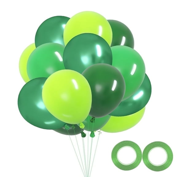 Green Balloons 12 Inches 100Pcs Green Latex Balloons for Green Jungle Party Supplies