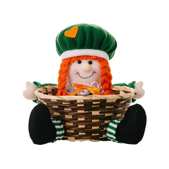 St. Patrick's Day Decorations Cute Cartoon Doll Irish Green Lucky Leprechaun Doll Decor Fun Dolls Luck Gifts St. Patricks Day Home Table Ornament Tiered Tray Decorations