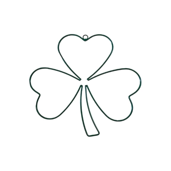 St. Patrick's Day Decorations Shamrock Wire Wreath Form St. Patrick's Day Metal Wreath Hanging Decorations for Irish Front Door Home Indoor Outdoor Farmhouse Porch Decor