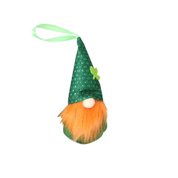 St. Patrick's Day Decorative Ornament F G3-9 - Glitter Sequined Hat Yellow Beard Festive Design - For Home Office Party Tabletop Festive Decoration St. Patrick's Day Gift