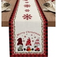 thumbnail image 1 of St Patrick''s Day Dining Table Runner, Spring Shamrock Clover Leaves Dresser Scarves Black White Plaid Farmhouse Coffe Table Runners ​Linen Burlap for Kitchen Decor, 1 of 6