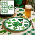 thumbnail image 1 of St. Patrick's Day Disposable Tableware Set - 7-inch & 9-inch Trefoil Print Paper Plates, Cups, and Napkins for Holiday Parties and Themed Celebrations, 1 of 6