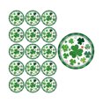 thumbnail image 1 of St Patrick's Day Disposable Tableware Set, Shamrock Paper Plates and Cups with Napkins for Irish Holiday Party or Holiday Dinner Celebration, Party Supplies, 1 of 7