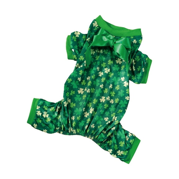 St Patrick's Day Dog Summer Cute Four Legged Belly Pajamas for Small Medium Breed St Patrick's Day Decorations