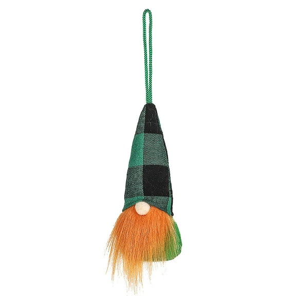 St. Patrick's Day Doll Ornament Faceless Dwarf Gnome Pendant Hanging Decoration for Irish Festival Home Table Shelf Decor Gift