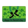 thumbnail image 1 of St. Patrick's Day Door Mat - Bath Rug Green Shamrock Lucky Clover Decorations Super Absorbent Dry - Rubber Backing Non Slip Washable (15.74x23.65in), 1 of 6
