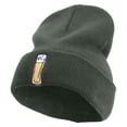 thumbnail image 1 of St. Patrick's Day Drink Embroidered Big Size Acrylic Long Beanie - Grey XL-3XL, 1 of 5