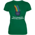 thumbnail image 1 of St. Patrick's Day End of the Rainbow Kelly Green Juniors Soft T-Shirt - Large, 1 of 1