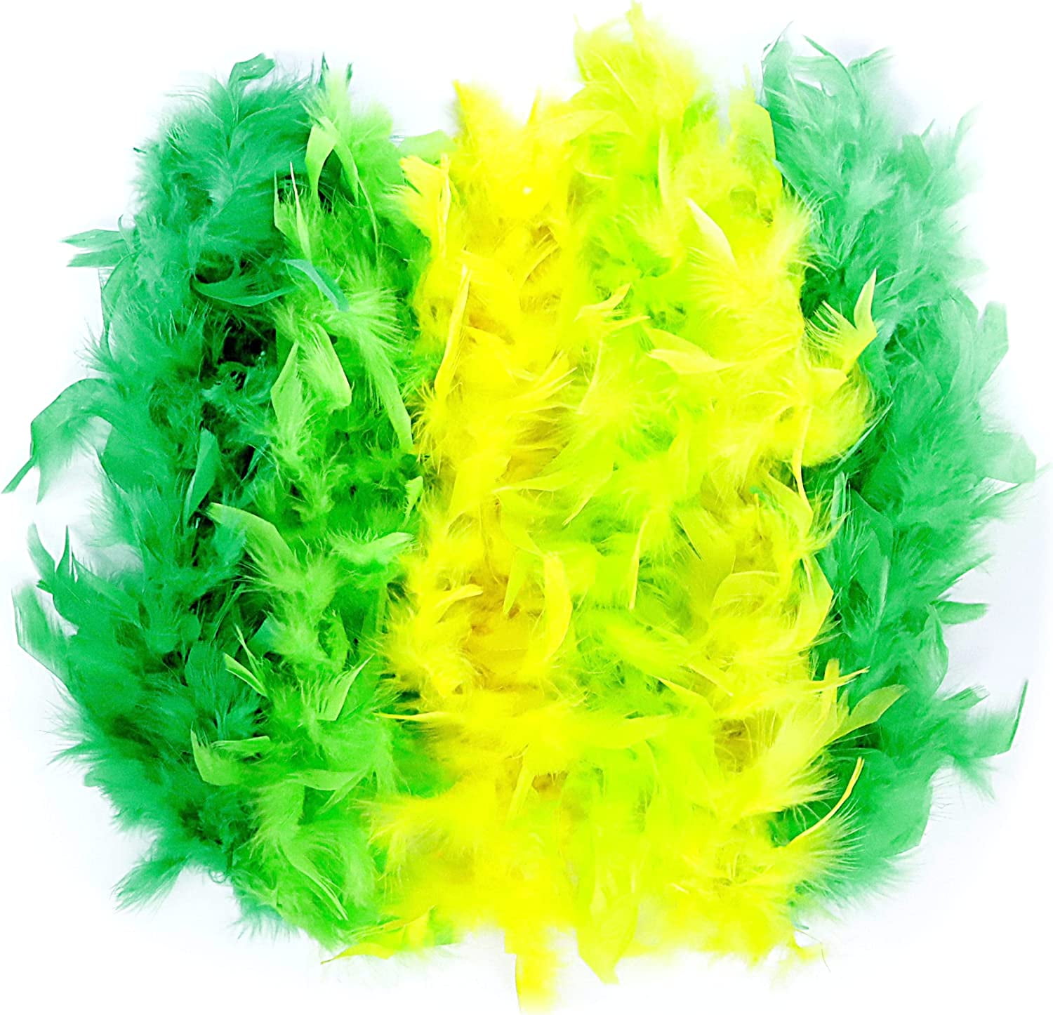 St. Patrick's Day Feather Boas - 6 Pack of 6 Feet Long Boas with Feathers -  Perfect for St. Patrick's Day Costumes, Party Outfits, and Party Favors 