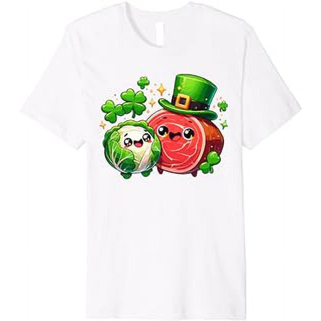 St. Patrick's Day Festive Lucky Charm Corned Beef & Cabbage Premium T