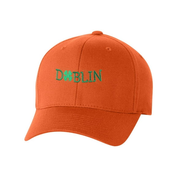 St Patrick's Day Fitted Hat, Four Leaf Clover Flex Fit Baseball Hat - Dublin
