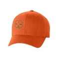 thumbnail image 1 of St Patrick's Day Fitted Hat, Four Leaf Clover Flex Fit Baseball Hat - Outline, 1 of 3