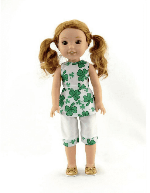 American Fashion World Gymnastics Outfit 5-Piece Set For 14 Inch Dolls – Fits Wellie Wishers, Glitter Girls & Similar Dolls