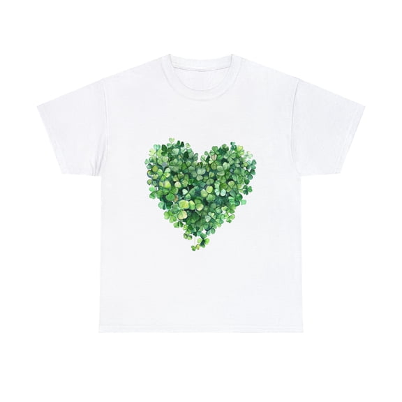 St Patrick's Day, Four Leaf Clovers, Shamrocks in Heart Shirt ID-0216-IRCA