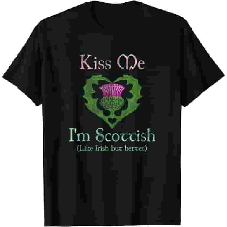 St. Patrick's Day Funny Scottish Kiss Me I'm Scottish T-Shirt St. Patrick's Day Funny Scottish Kiss Me I'm Scottish T-Shirt