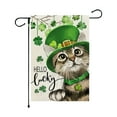 thumbnail image 1 of St. Patrick's Day Garden Flag, Double Sided Checkered Outdoor Decorative Flag, Linen Irish Holiday Patio and Yard Decor, 17.71x11.81 inch, 1 of 6