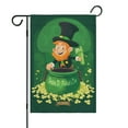 thumbnail image 1 of St. Patrick's Day Garden Flag Irish Holiday Outdoor Flag Shamrocks Leprechaun Elf Yard Flags 12.5''×18''Linen Vertical Double Sided House Flag for Home,Spring Holiday Decor, 1 of 4